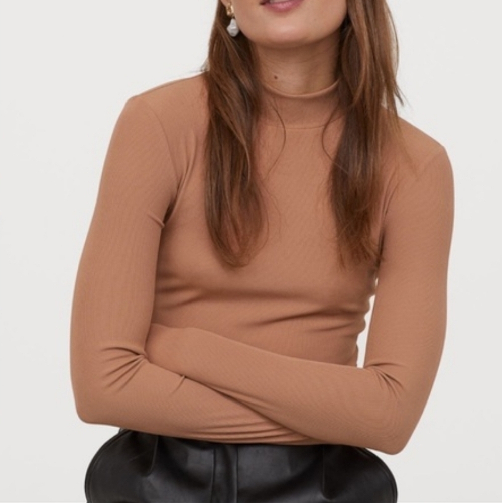 H&M Long Sleeve Ribbed Bodysuit Sz XXL